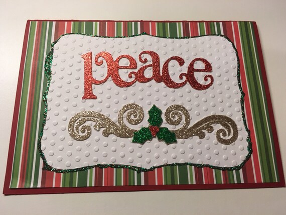 Peace Christmas Card with envelope | Etsy