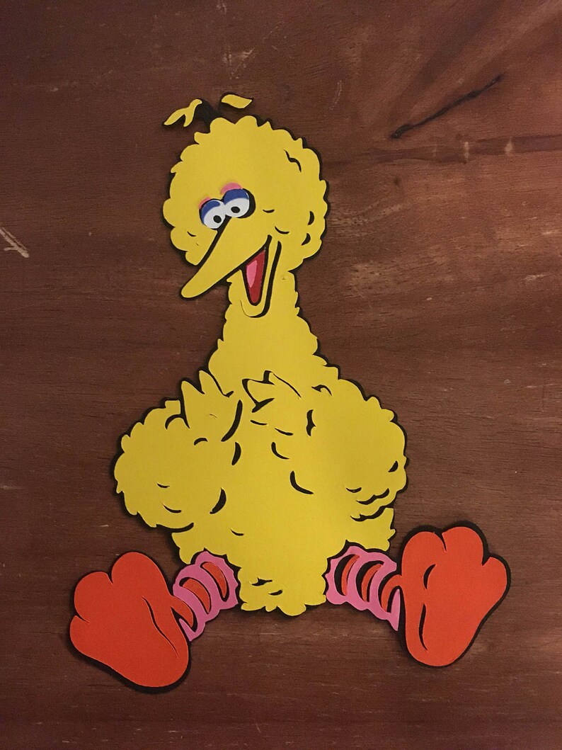 Big Bird die cut from Sesame Street