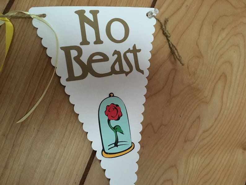 comes assembled Beauty and the Beast Happy Birthday Banner