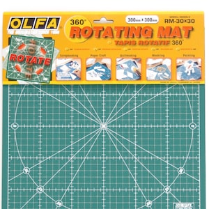 Olfa RM-30X30-RC 30 x 30 cm roterande skärmatta 360 grader grön