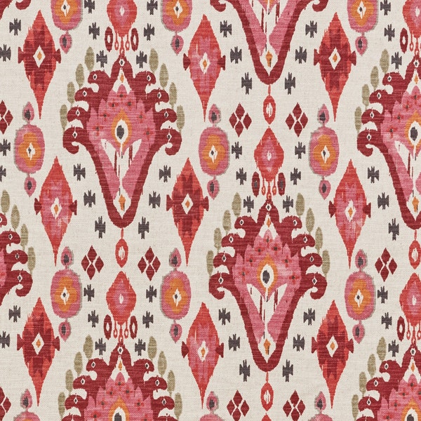 iLiv Boho Begonia Ikat Lino misto cotone tenda tappezzeria cuscino tessuto