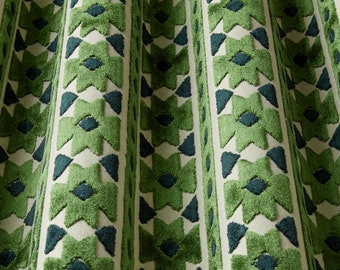 Kasbah Emerald Green Extra Thick Plush Velvet Fabric Curtain Upholstery Cushion