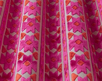 Kasbah Begonia Pink Extra Thick Plush Velvet Fabric Curtain Upholstery Cushion