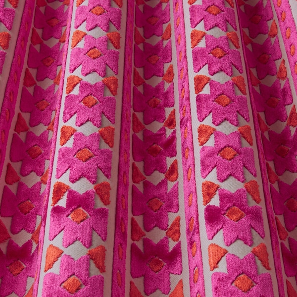 Cuscino da tappezzeria per tende in tessuto di velluto peluche extra spesso Kasbah Begonia rosa