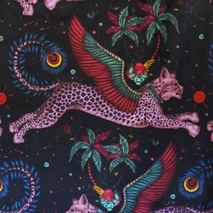 Emma J Shipley Lynx Navy Blue Velvet Fabric Clarke & Clarke Curtain Upholstery Cushion Use