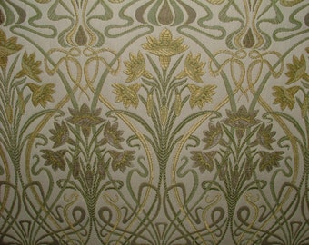 Art Nouveau Sand Thick Designer Jacquard Curtain Upholstery Cushion Use Fabric