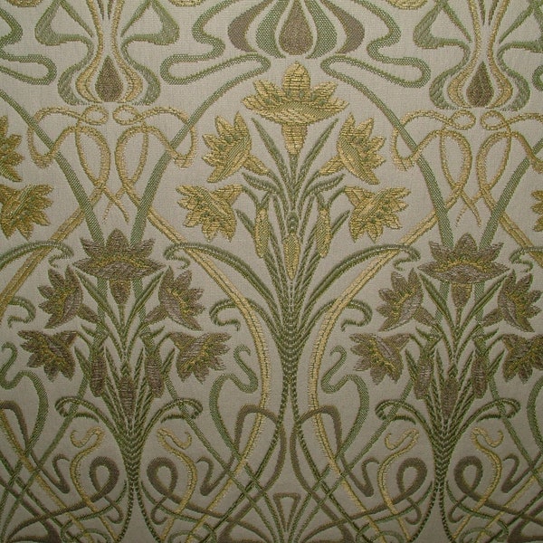 Art Nouveau Sand Thick Designer Jacquard Curtain Upholstery Cushion Use Fabric