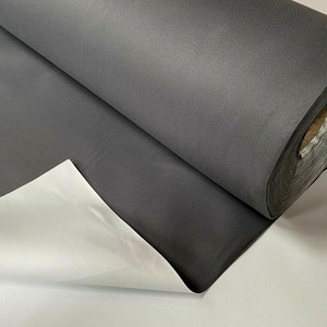 Charcoal Grey 3 Pass Black Out Blackout Material Thermal Curtain Lining Fabric 137cm Wide