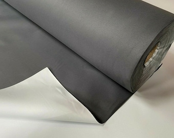 Charcoal Grey 3 Pass Black Out Blackout Material Thermal Curtain Lining Fabric 137cm Wide