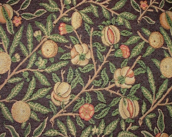 William Morris Tapestry Fabric Pomegranate Black Curtain Upholstery Cushion