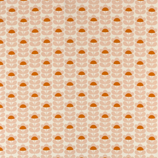 Sweetpea Orange Curtain Upholstery Cushion Fabric Prints Volume 1 By Orla Kiely