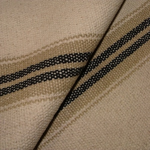 Tessuto per tappezzeria di tende, cuscini, artigianato, in lino, effetto lino, 100% cotone, nero, francese, grana