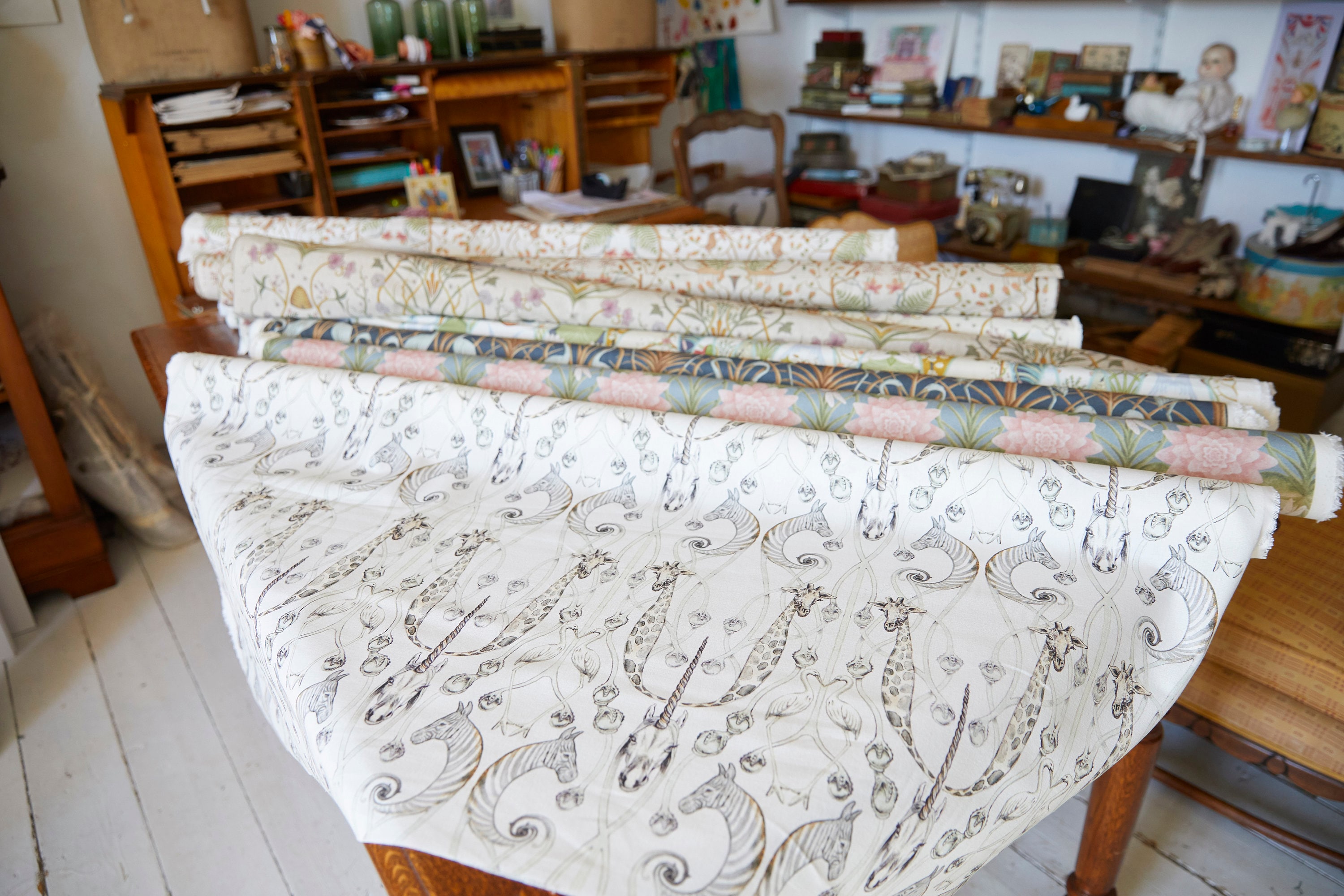 Le Chateau Des Animaux Natural by Angel Strawbridge Fabric Etsy Canada