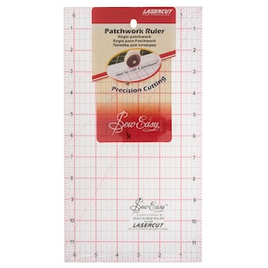 Sew Easy Quilters Craft Patchwork Template Quilting Ruler Rule 12 x 6.5in NL4180