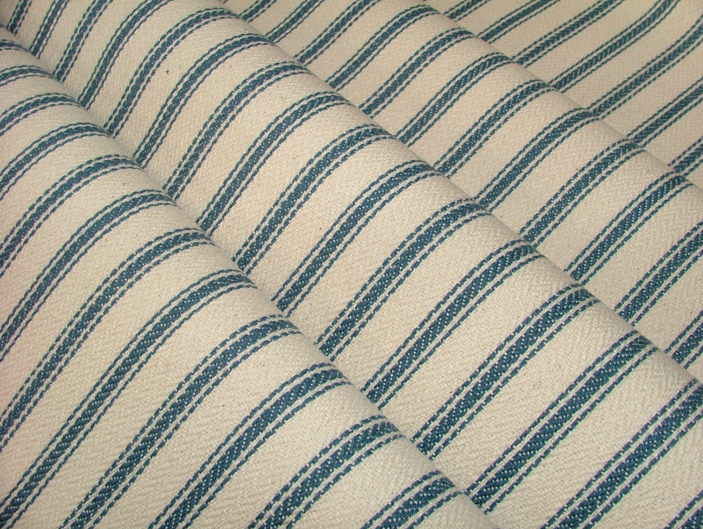 Ticking Fabric, Slow Stitch Fabric, Fabric Bundle, Stripe Fabric, 4 Pieces.  