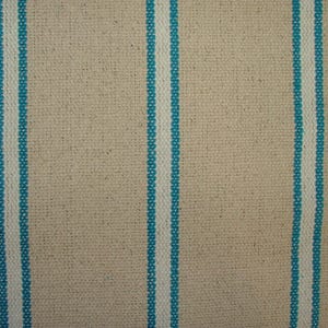 Tessuto per tappezzeria di tende e cuscini in cotone a righe blu Saint Raphael French Grain Sack