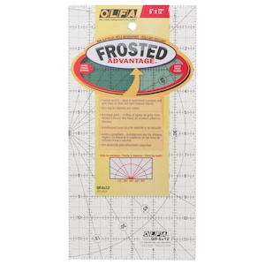 Olfa QR612 Non Slip Frosted Patchwork Ruler 6 x 12 Inch