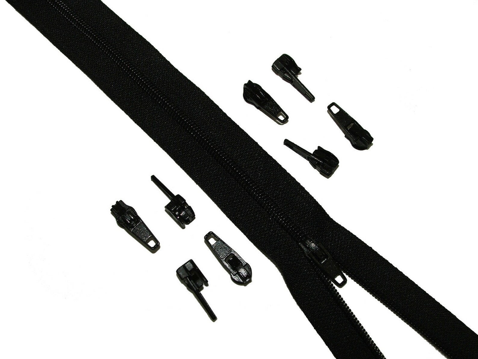 Black Upholstery Zips Cushions Continuous Zipping With Sliders Etsy