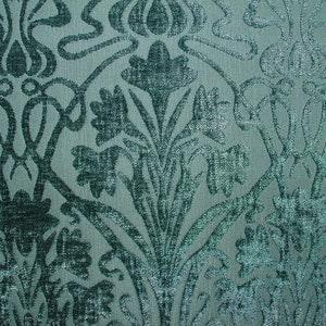 Art Nouveau Verdigris Thick Chenille Fabric Curtain Upholstery Quilting Morris