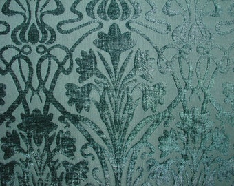 Art Nouveau Verdigris Thick Chenille Fabric Curtain Upholstery Quilting Morris