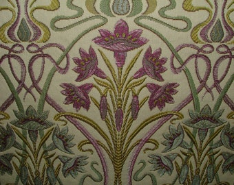 Art Nouveau Mulberry Thick Designer Jacquard Curtain Upholstery Cushion Use Fabric