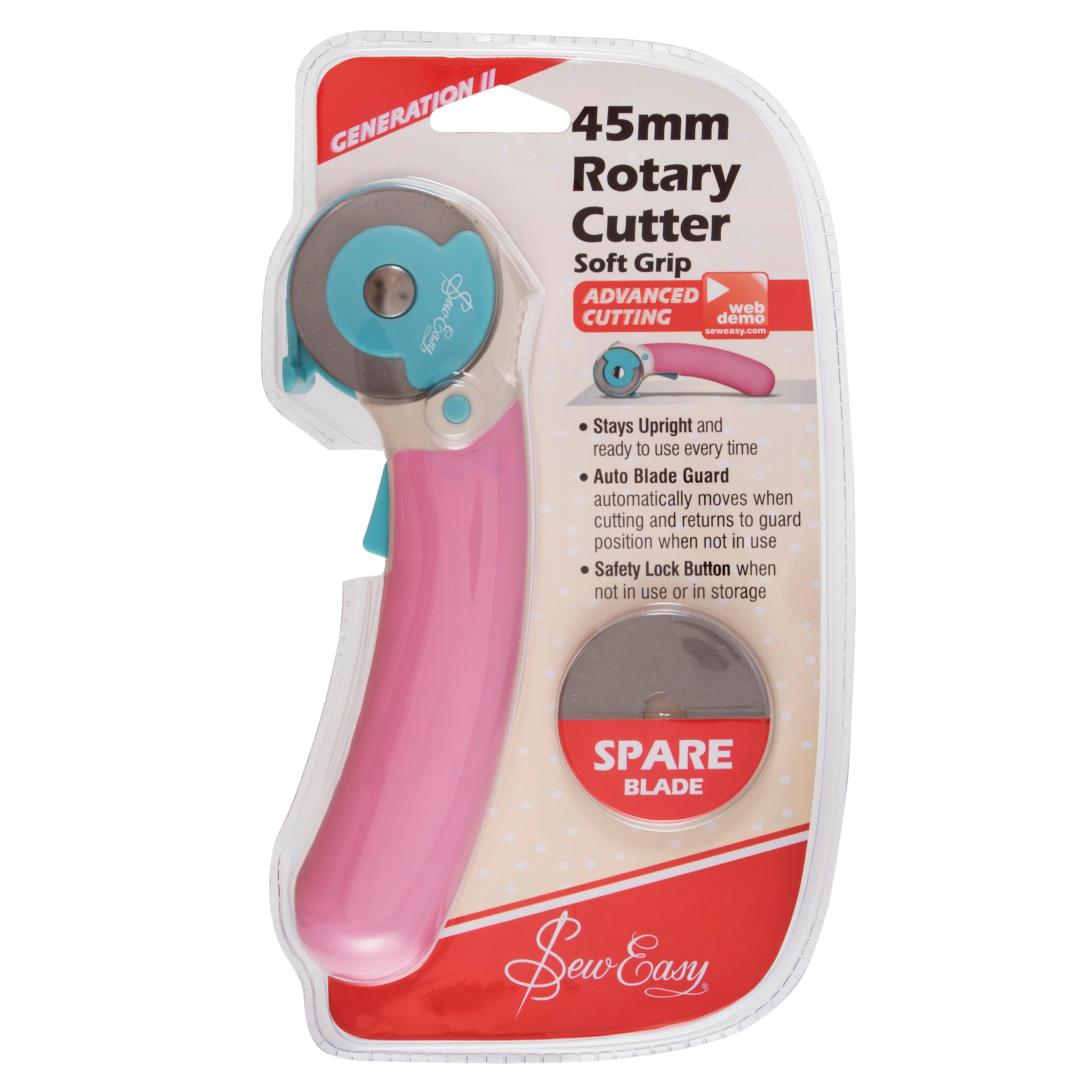 Sew Easy 45mm Soft Grip Rotary Cutter Cutting Tool ER4096.E