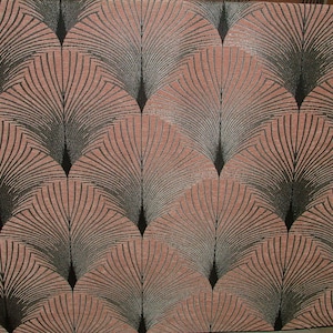 New York Pink (Getty) Art Deco Velvet Fibre Naturelle Curtain Upholstery Cushion Fabric