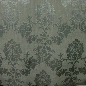 Platinum Silver Madagascar Designer Curtain Brocade Damask Upholstery Cotton Fabric