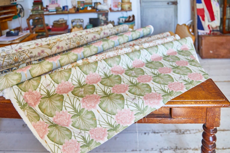 The Chateau Angel Strawbridge the Lily Garden Cream Fabric Etsy UK