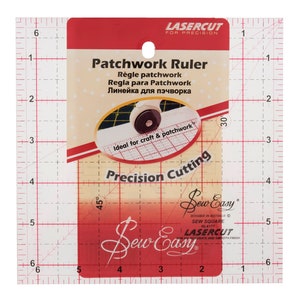 Sew Easy Quilters Craft Patchwork Template Quilting Ruler Rule Square 6.5 x 6.5in NL4177