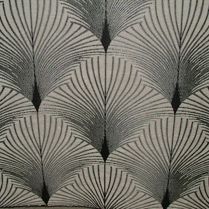 New York Light Grey (Jersey) Art Deco Velvet Fibre Naturelle Curtain Upholstery Cushion Fabric