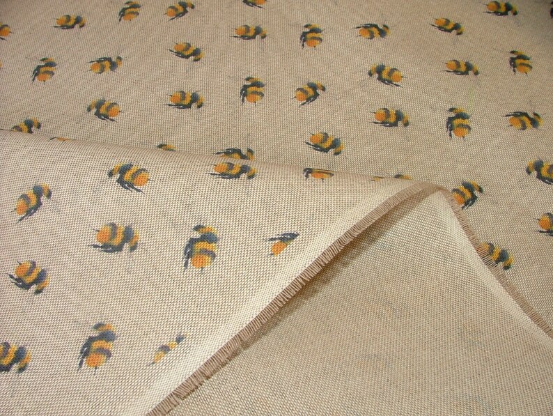 BUMBLE BEES Fabric Curtain Upholstery Craft Quilting Patchwork Etsy