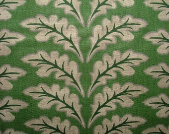 Morris Leaf Forest Green Cotton Curtain Upholstery Cushion Blind Fabric