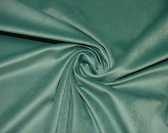 Plain Extra Soft Velvet Designer Fabric Curtain Upholstery Cushion Craft Blind - Viridian Green