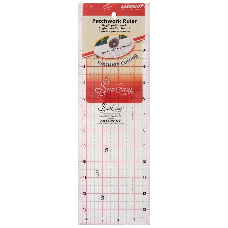 Exhibit Label Ruler Sew Easy Quilters Craft Patchwork Template Quilting Ruler Rule 14 X 4 ...