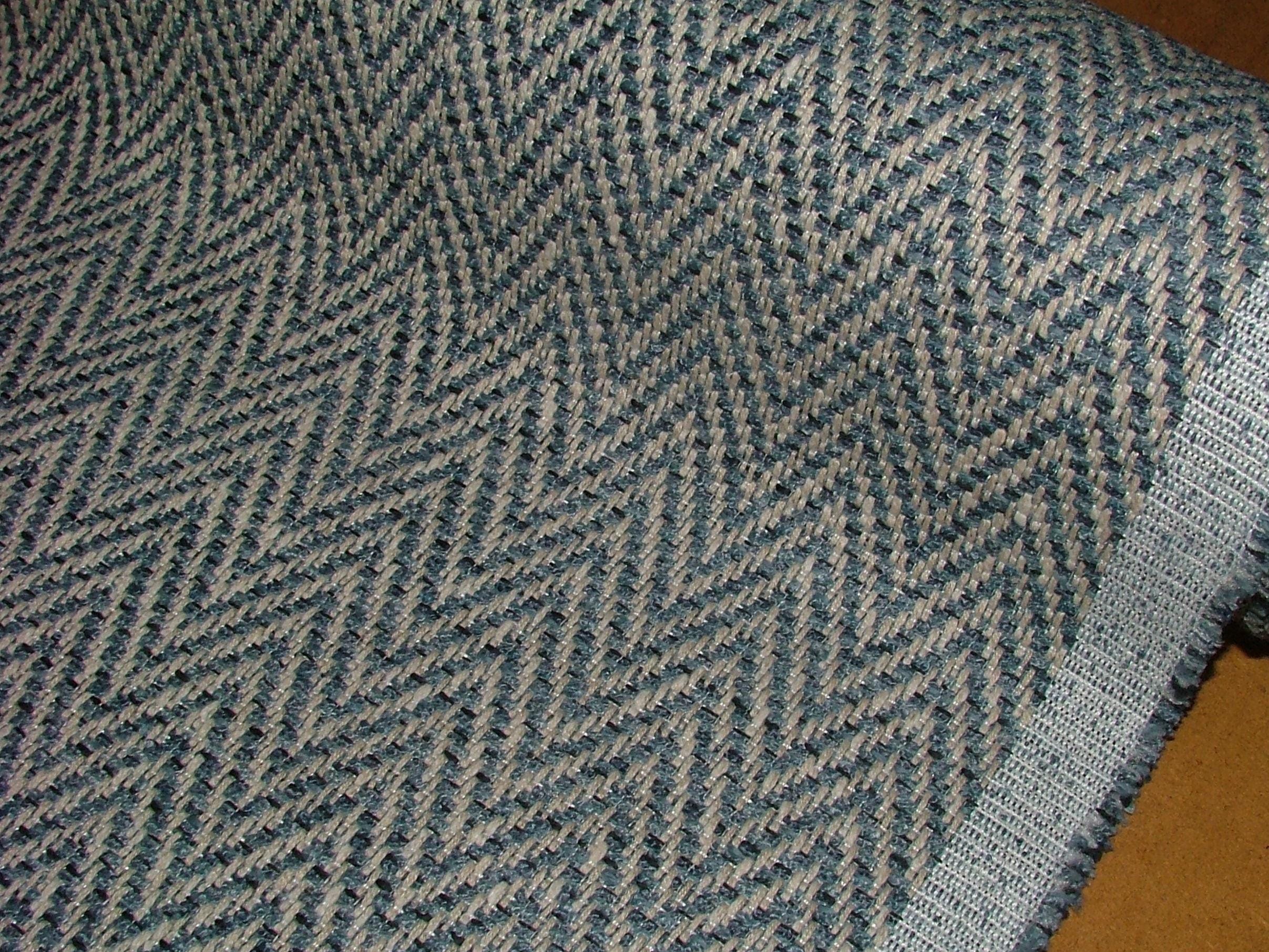 Thick Woven Jacquard Fabric Iliv Summit Navy Designer Cushion