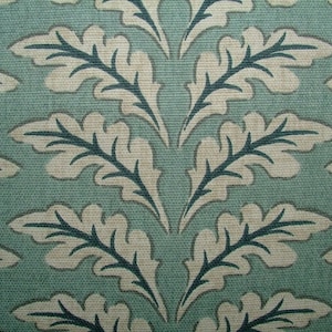 Morris Leaf Glacier Cotton Curtain Upholstery Cushion Blind Fabric