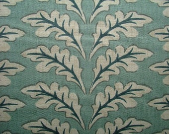 Morris Leaf Glacier Cotton Curtain Upholstery Cushion Blind Fabric