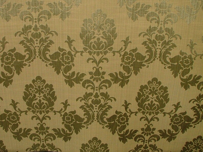 Soft Green Madagascar Designer Curtain Brocade Damask Etsy
