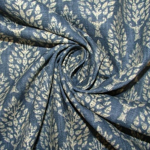 Spruce Tree Sapphire Blue Cotton Curtain Upholstery Cushion Roman Blind Fabric image 10