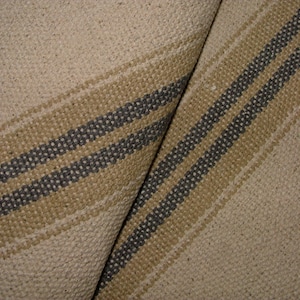 Tessuto per tappezzeria di tende, cuscini, artigianato, 100% cotone, aspetto lino, blu grigio, French Grain Sack