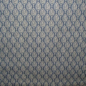 Spruce Tree Sapphire Blue Cotton Curtain Upholstery Cushion Roman Blind Fabric image 3