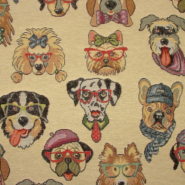 Dog Print Fabric - Etsy UK