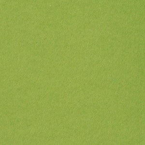 May include: A solid green felt fabric with a slightly textured surface.