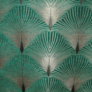 New York Turquoise (Prospect) Art Deco Velvet Fibre Naturelle Curtain Upholstery Cushion Fabric
