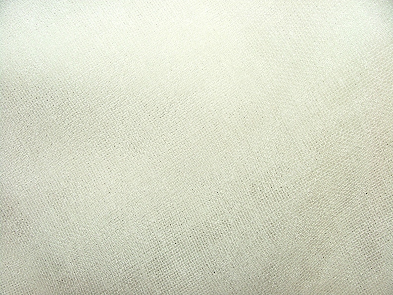 Off White Linen Look Lead Weighted Voile Net Muslin Curtain Etsy