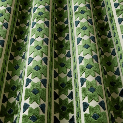 Coussin d'ameublement pour rideaux en velours pelucheux extra épais vert émeraude Kasbah