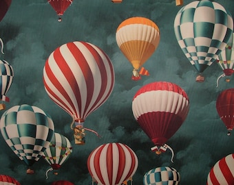 Montgolfier Adventure Ballons à air chaud Rideau en tissu velours Coussin d'ameublement