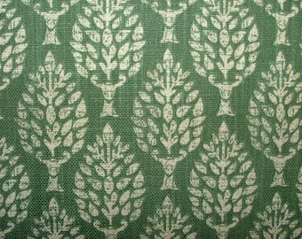 Spruce Tree Highland Green Cotton Curtain Upholstery Cushion Roman Blind Fabric