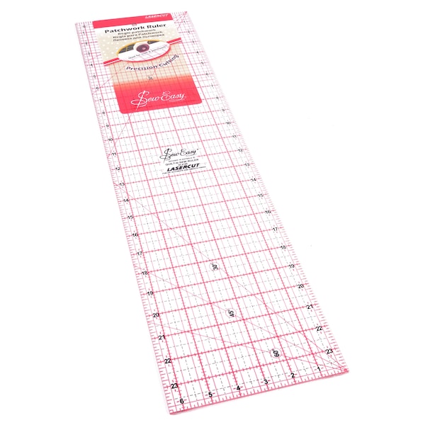 Sew Easy Quilters Craft Patchwork Template Quilting Ruler Rule 24 x 6.5in NL4188